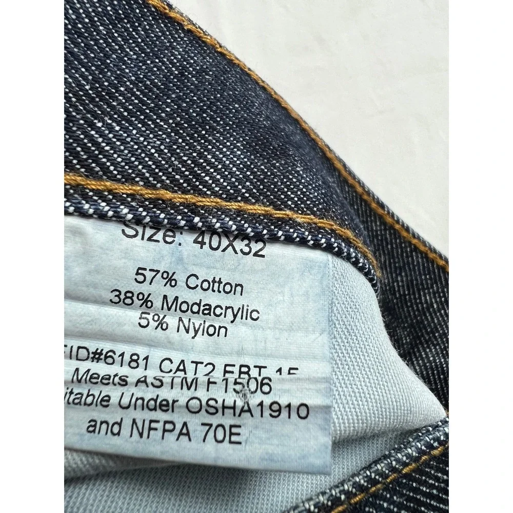 Drifire FR Denim Jeans Mens 40x32 Dark Wash Flame Resistant Workwear Safety D11